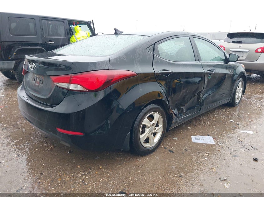 2014 Hyundai Elantra VIN KMHDH4AE6EU093680 IAAI salvage auction — RIGHT SIDE, Salvage Title, sold $1,350 on 2026-07-09 (photo 4)