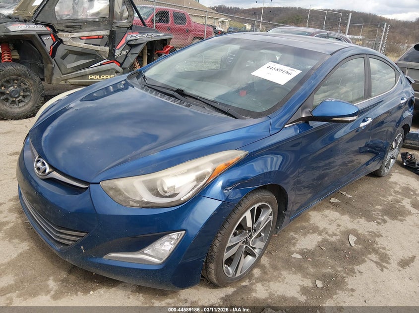 2016 Hyundai Elantra VIN KMHDH4AE1GU597377 IAAI salvage auction — REAR END, Salvage Title, sold $25 on 2026-07-23 (photo 2)