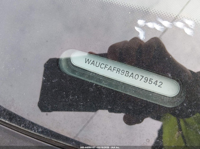 2011 Audi A5 VIN WAUCFAFR9BA079542 IAAI salvage auction — LEFT SIDE, Salvage (Massachusetts), sold $100 on 2026-07-21 (photo 9)