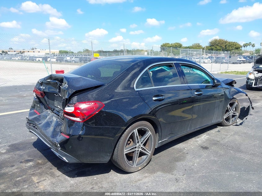 2019 Mercedes-benz A-klasse VIN WDD3G4EB9KW031859 IAAI salvage auction — REAR END, Salvage Title, sold $3,000 on 2026-07-09 (photo 4)