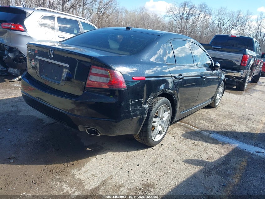 2008 Acura Tl VIN 19UUA662X8A042421 IAAI salvage auction — REAR END, Salvage (Kansas), sold $725 on 2026-07-09 (photo 4)