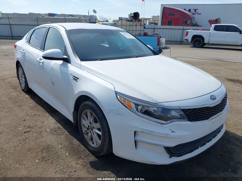 2016 Kia Optima VIN 5XXGT4L34GG035913 IAAI salvage auction — THEFT, Clear - Dealer Only (California), sold $25 on 2026-07-28 (photo 1)