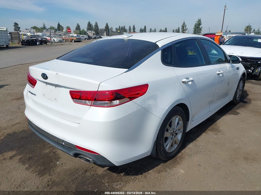 2016 Kia Optima VIN 5XXGT4L34GG035913 IAAI salvage auction — THEFT, Clear - Dealer Only (California), sold $25 on 2026-07-28 (photo 4)