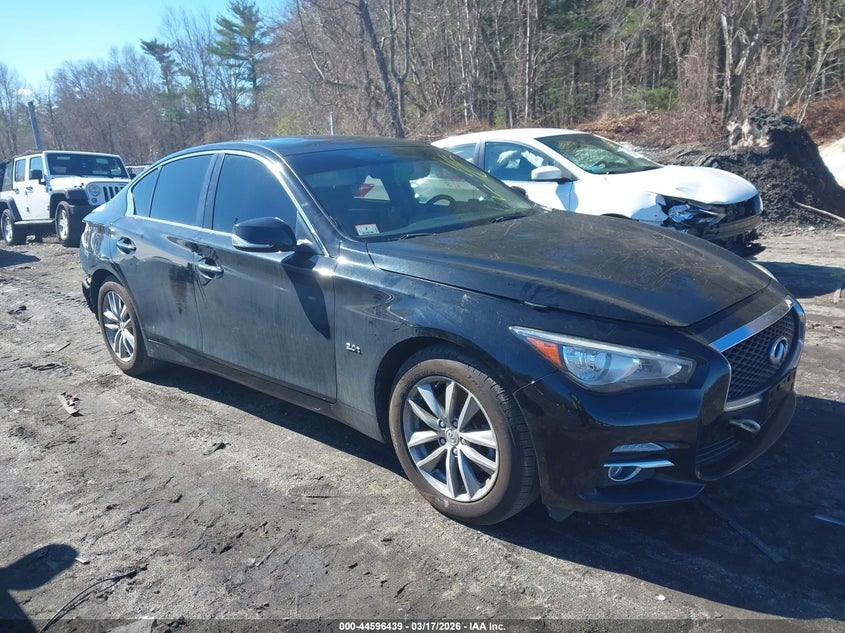 2017 Infiniti Q50 VIN JN1CV7AR6HM680949 IAAI salvage auction — REAR END, Salvage Title, sold $25 on 2026-07-28 (photo 1)