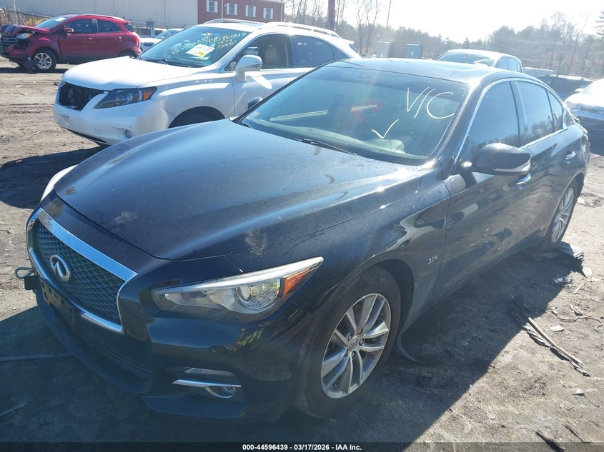 2017 Infiniti Q50 VIN JN1CV7AR6HM680949 IAAI salvage auction — REAR END, Salvage Title, sold $25 on 2026-07-28 (photo 2)