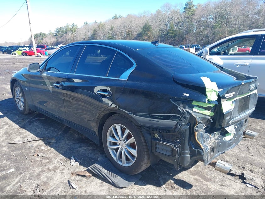 2017 Infiniti Q50 VIN JN1CV7AR6HM680949 IAAI salvage auction — REAR END, Salvage Title, sold $25 on 2026-07-28 (photo 3)