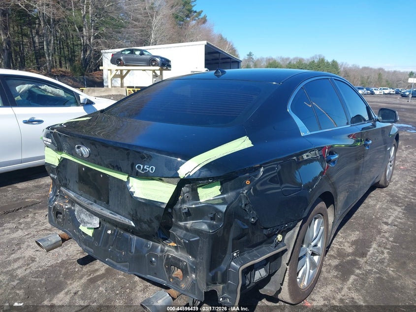 2017 Infiniti Q50 VIN JN1CV7AR6HM680949 IAAI salvage auction — REAR END, Salvage Title, sold $25 on 2026-07-28 (photo 4)