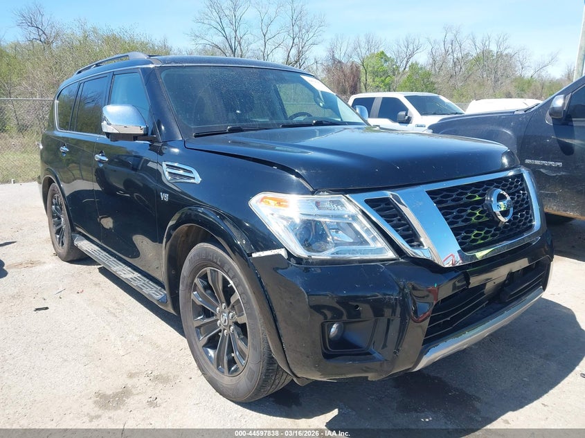 2019 Nissan Armada VIN JN8AY2NF7K9350265 IAAI salvage auction — FRONT END, Salvage (Mississippi), sold $5,650 on 2026-07-07 (photo 1)