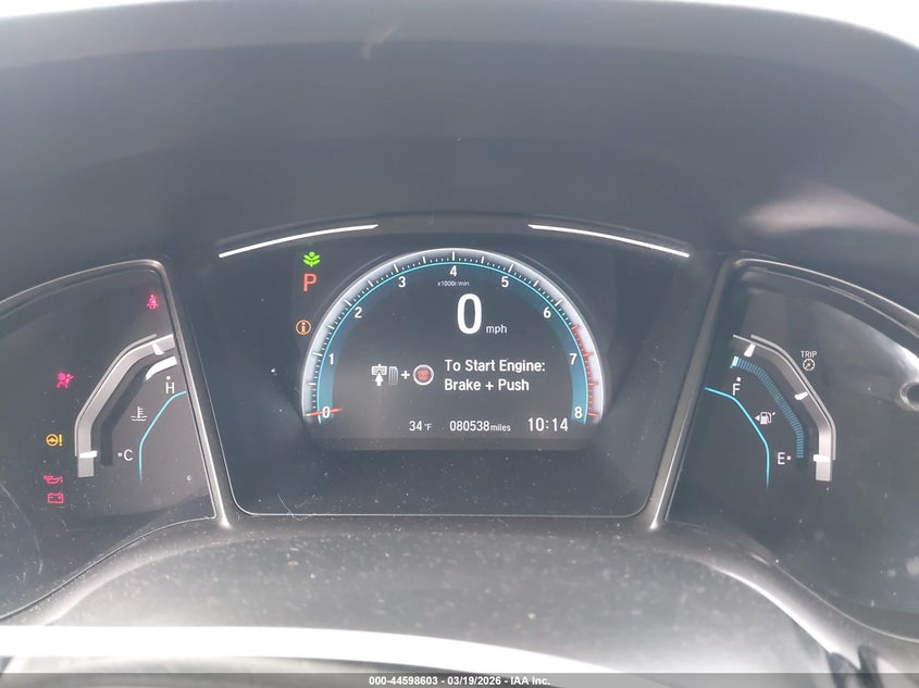 2019 Honda Civic VIN SHHFK7H68KU400719 IAAI salvage auction — FRONT & REAR, Salvage (Massachusetts), sold $2,150 on 2026-07-31 (photo 7)