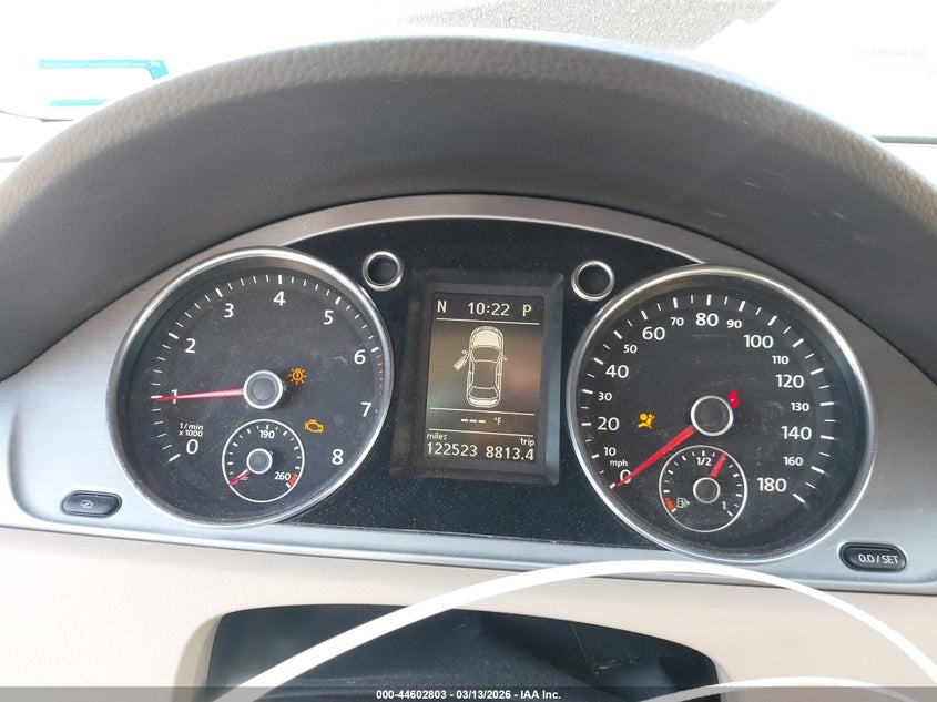 2013 Volkswagen Passat cc VIN WVWRN7AN0DE505198 IAAI salvage auction — FRONT END, Salvage Title, sold $875 on 2026-07-07 (photo 7)