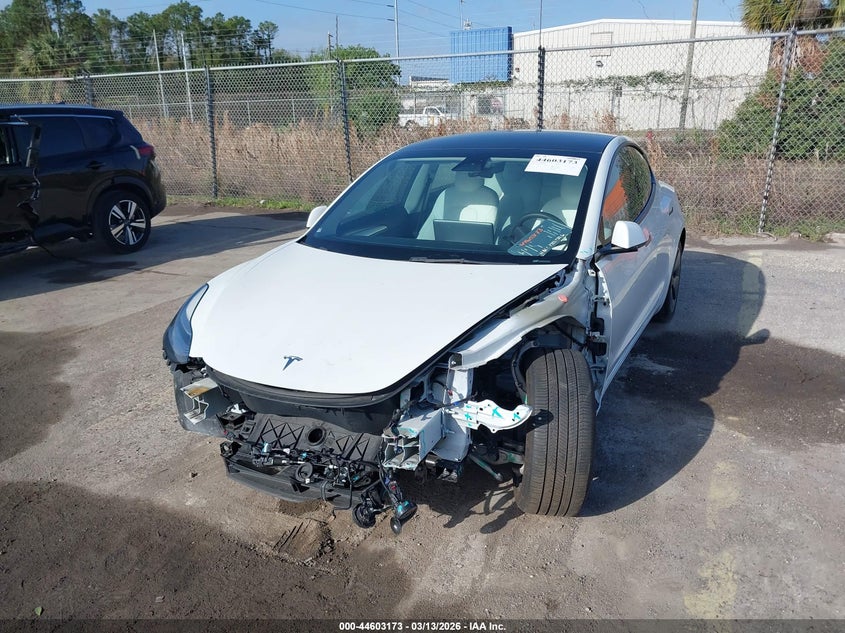 2022 Tesla Model 3 VIN 5YJ3E1EA7NF243898 IAAI salvage auction — FRONT END, Salvage Title, sold $12,000 on 2026-07-15 (photo 6)