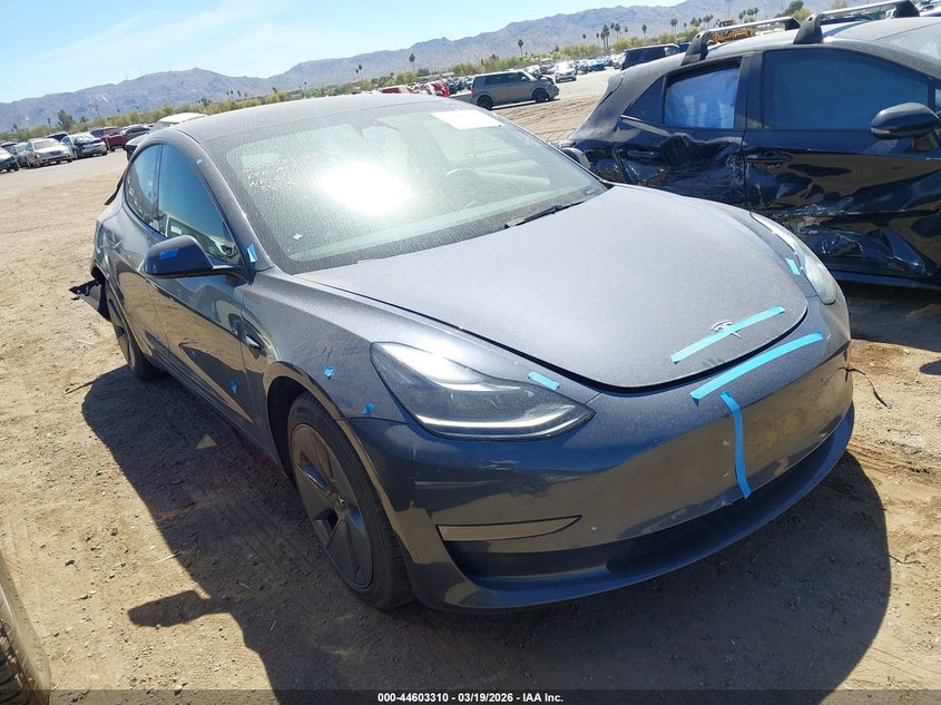 2023 Tesla Model 3 VIN 5YJ3E1EA1PF403809 IAAI salvage auction — REAR END, Salvage Title, sold $25 on 2026-07-21 (photo 1)
