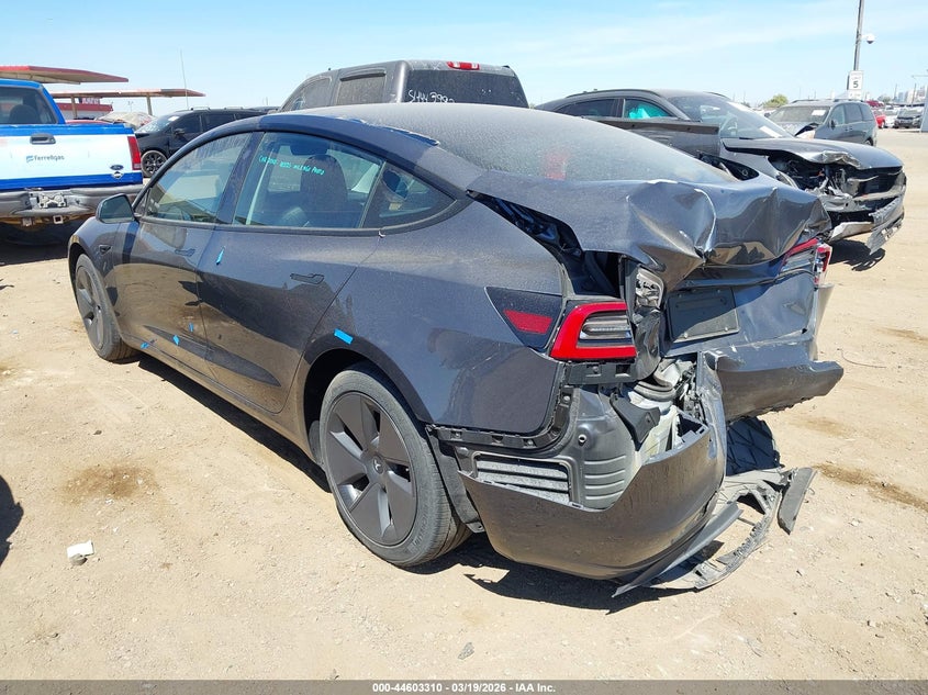 2023 Tesla Model 3 VIN 5YJ3E1EA1PF403809 IAAI salvage auction — REAR END, Salvage Title, sold $25 on 2026-07-21 (photo 3)