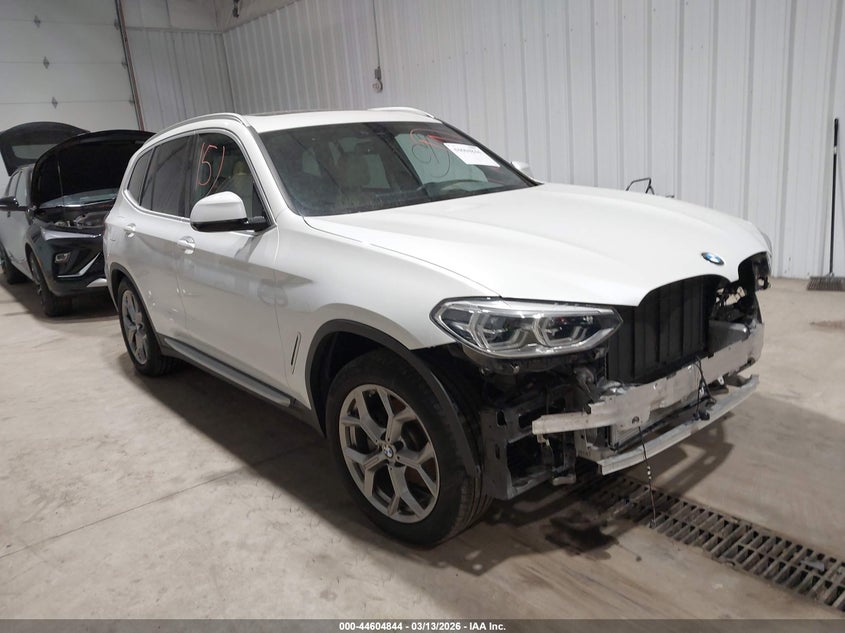 2021 BMW X3 VIN 5UXTS1C00M9F57678 IAAI salvage auction — FRONT END, Salvage (Minnesota), sold $16,500 on 2026-07-09 (photo 1)