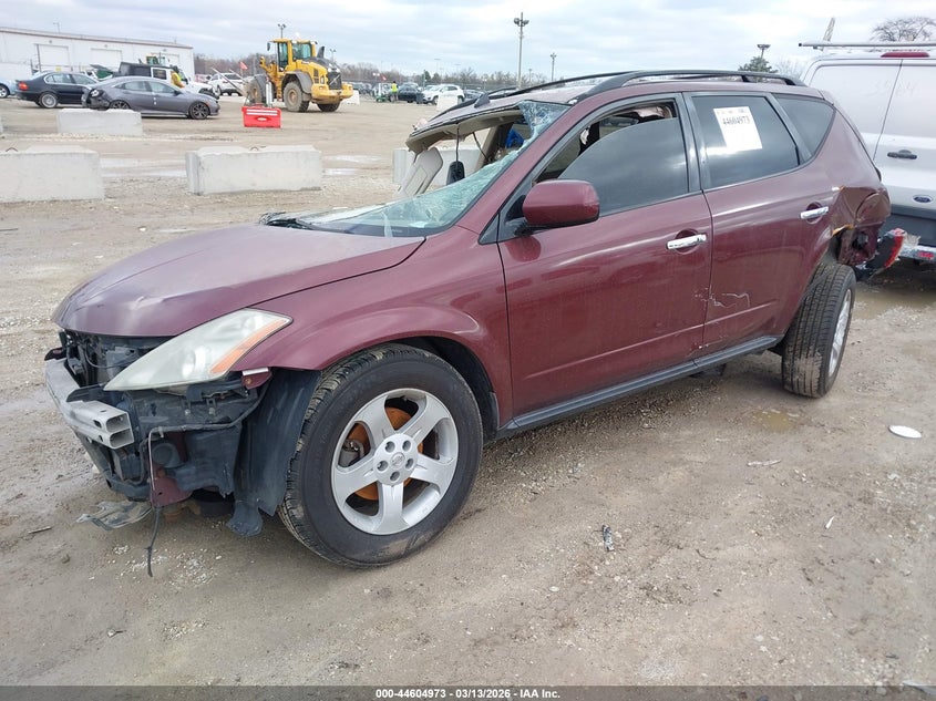 2005 Nissan Murano VIN JN8AZ08W35W410920 IAAI salvage auction — ROLLOVER, Salvage (Illinois), sold $250 on 2026-07-07 (photo 2)