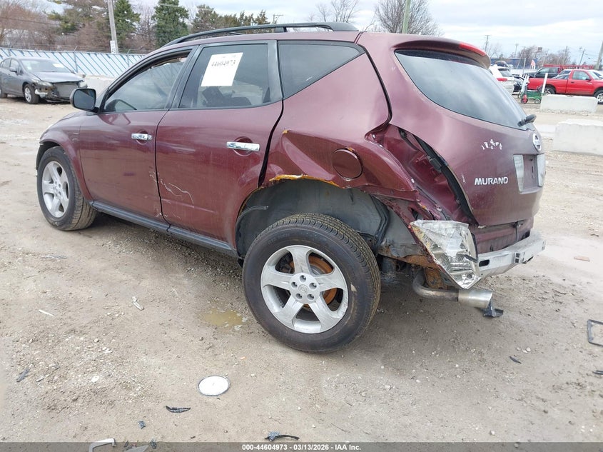 2005 Nissan Murano VIN JN8AZ08W35W410920 IAAI salvage auction — ROLLOVER, Salvage (Illinois), sold $250 on 2026-07-07 (photo 3)