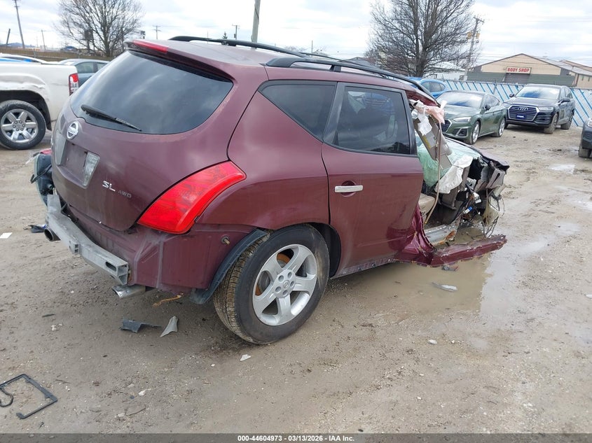 2005 Nissan Murano VIN JN8AZ08W35W410920 IAAI salvage auction — ROLLOVER, Salvage (Illinois), sold $250 on 2026-07-07 (photo 4)