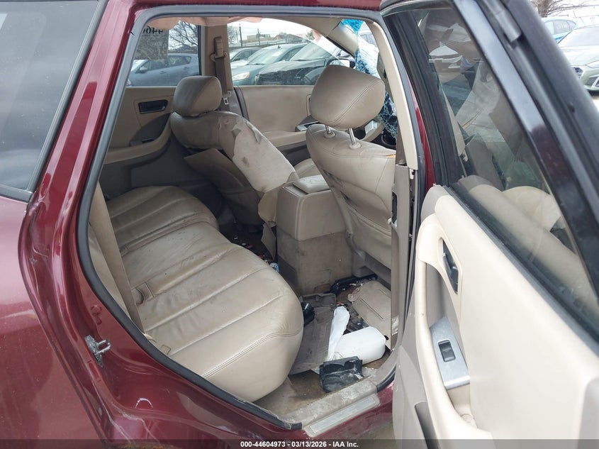 2005 Nissan Murano VIN JN8AZ08W35W410920 IAAI salvage auction — ROLLOVER, Salvage (Illinois), sold $250 on 2026-07-07 (photo 8)