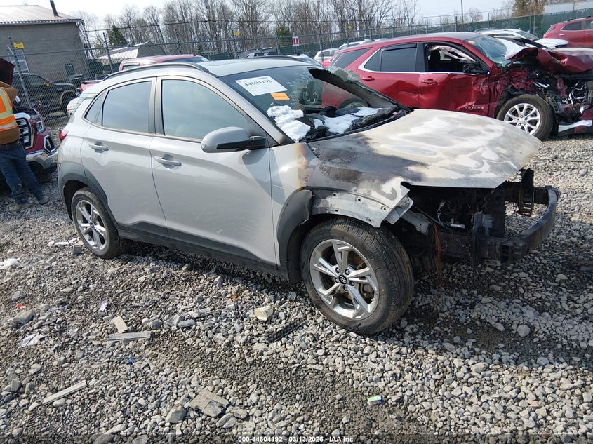 2023 Hyundai Kona VIN KM8K3CABXPU021289 IAAI salvage auction — ENGINE BURN, Salvage Title, sold $225 on 2026-07-22 (photo 1)