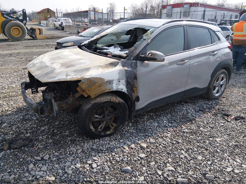 2023 Hyundai Kona VIN KM8K3CABXPU021289 IAAI salvage auction — ENGINE BURN, Salvage Title, sold $225 on 2026-07-22 (photo 2)