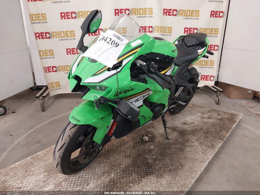 2025 Kawasaki Zx VIN JKBZXVL13SA017737 IAAI salvage auction — LEFT FRONT, Salvage Title, sold $2,650 on 2026-07-23 (photo 2)