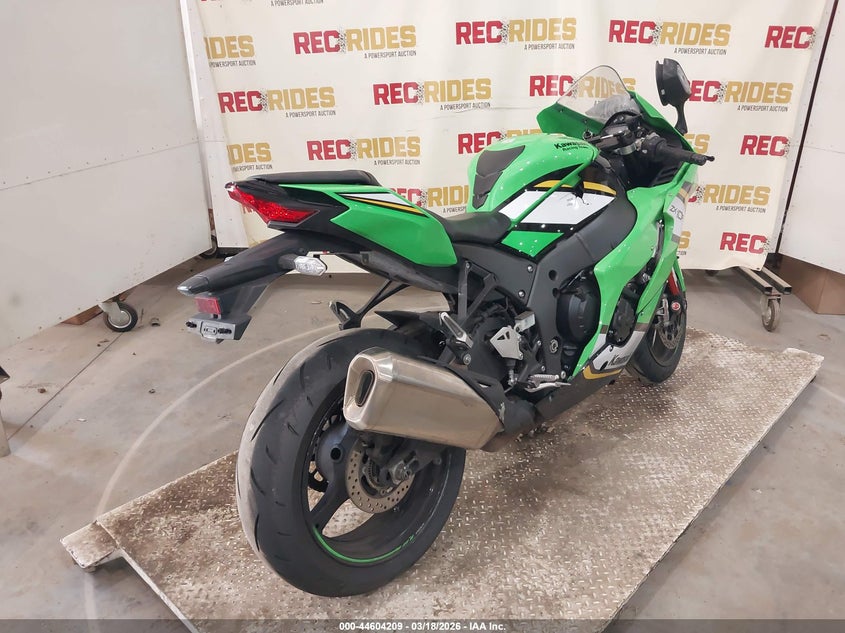 2025 Kawasaki Zx VIN JKBZXVL13SA017737 IAAI salvage auction — LEFT FRONT, Salvage Title, sold $2,650 on 2026-07-23 (photo 4)