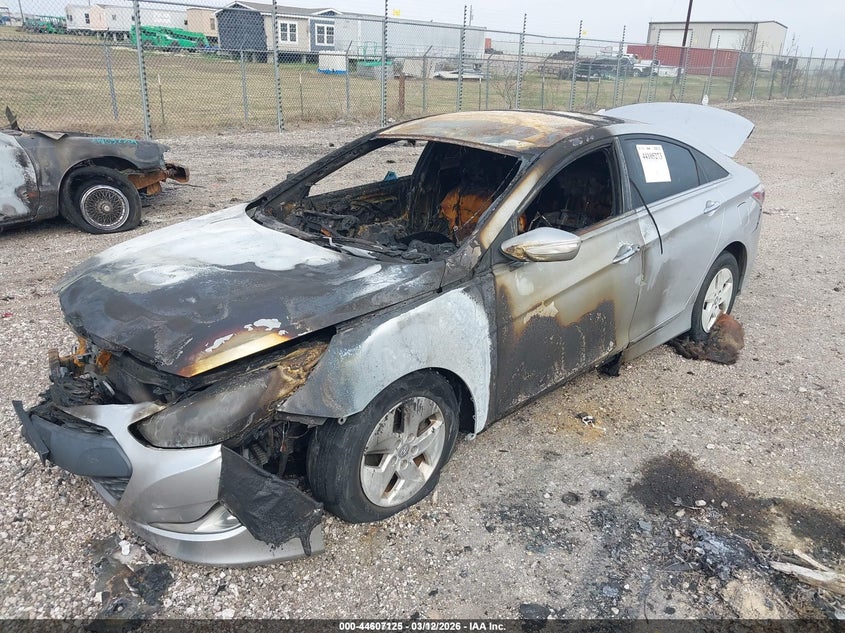 2012 Hyundai Sonata VIN KMHEC4A43CA055445 IAAI salvage auction — TOTAL BURN, Salvage Title, sold $50 on 2026-07-28 (photo 2)