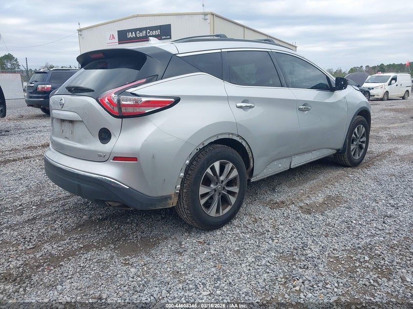 2018 Nissan Murano VIN 5N1AZ2MGXJN138691 IAAI salvage auction — FRONT END, Salvage (Mississippi), sold $1,875 on 2026-07-17 (photo 4)