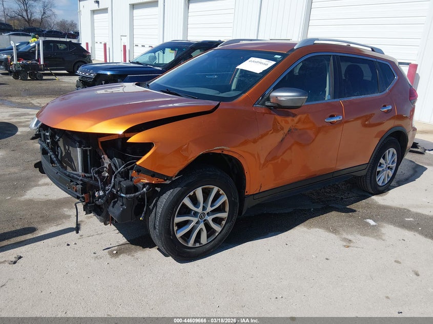 2017 Nissan Rogue VIN JN8AT2MV5HW275065 IAAI salvage auction — FRAME DAMAGE, Salvage Title, sold $1,200 on 2026-07-14 (photo 2)