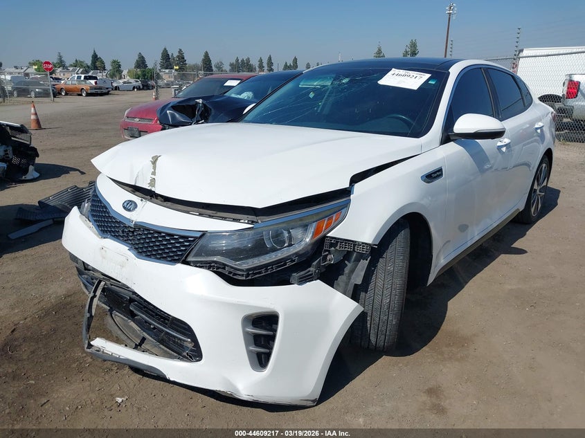 2016 Kia Optima VIN 5XXGW4L25GG011540 IAAI salvage auction — FRONT END, Salvage Title, sold $725 on 2026-07-28 (photo 2)