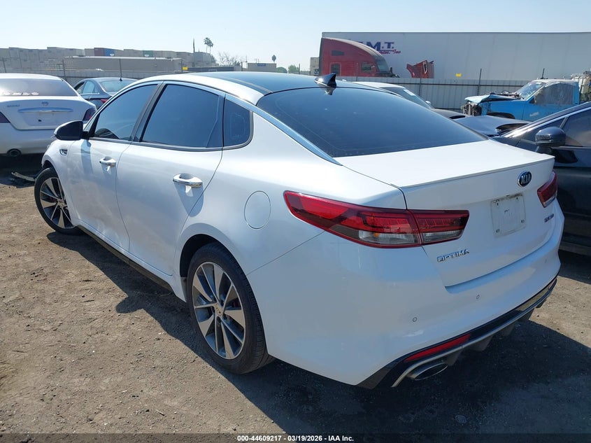 2016 Kia Optima VIN 5XXGW4L25GG011540 IAAI salvage auction — FRONT END, Salvage Title, sold $725 on 2026-07-28 (photo 3)