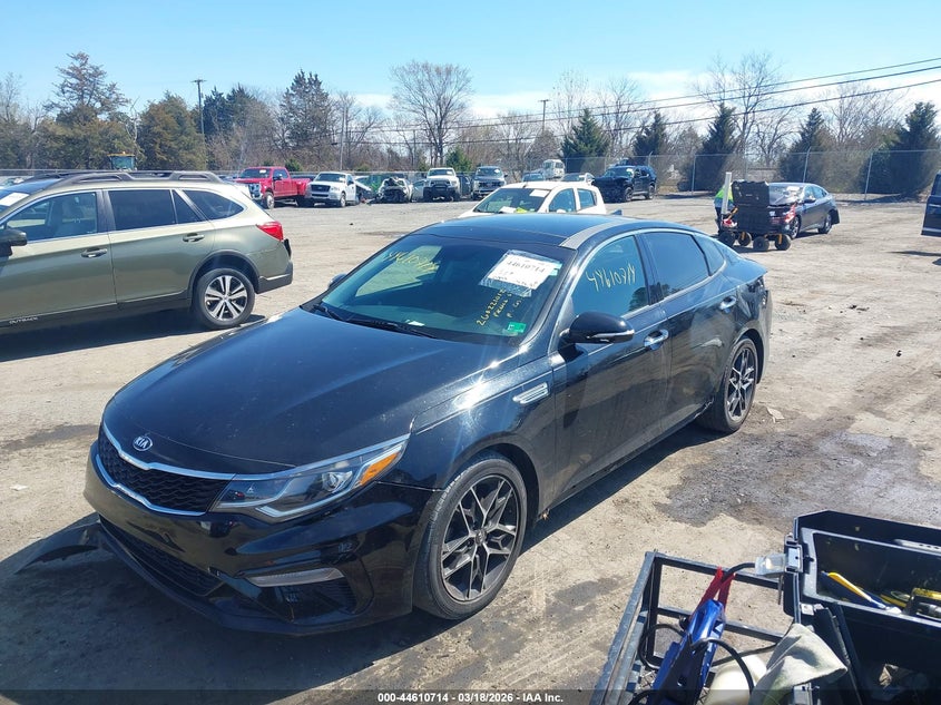 2020 Kia Optima VIN 5XXGT4L38LG438710 IAAI salvage auction — RIGHT FRONT, Salvage Title, sold $575 on 2026-07-28 (photo 2)