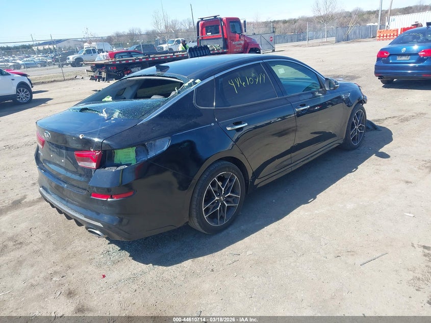 2020 Kia Optima VIN 5XXGT4L38LG438710 IAAI salvage auction — RIGHT FRONT, Salvage Title, sold $575 on 2026-07-28 (photo 4)