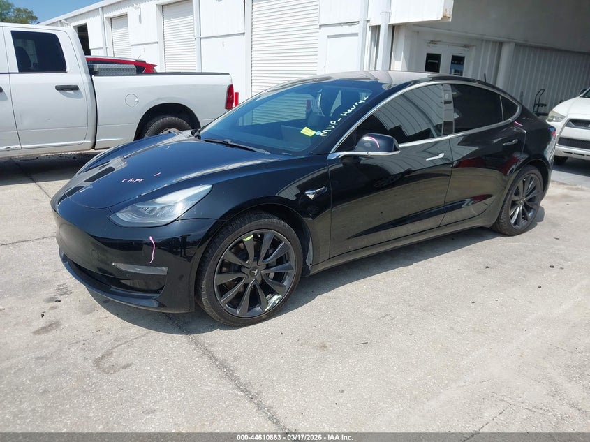 2018 Tesla Model 3 VIN 5YJ3E1EA0JF075936 IAAI salvage auction — RIGHT REAR, Salvage Title, sold $5,600 on 2026-07-23 (photo 2)