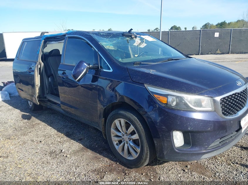 2018 Kia SEDONA VIN KNDMC5C19J6362899 IAAI salvage auction — LEFT & RIGHT, Salvage Title, sold $1,350 on 2026-07-08 (photo 1)