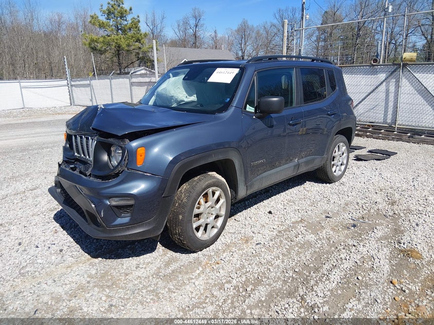 2022 Jeep Renegade VIN ZACNJDB12NPN83573 IAAI salvage auction — FRONT END, Salvage Title, sold $800 on 2026-07-21 (photo 2)