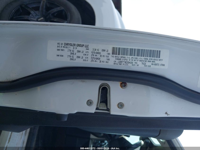2014 Ram 1500 VIN 1C6RR7TT0ES394260 IAAI salvage auction — SIDE, Salvage (Oregon), sold $1,600 on 2026-07-09 (photo 9)