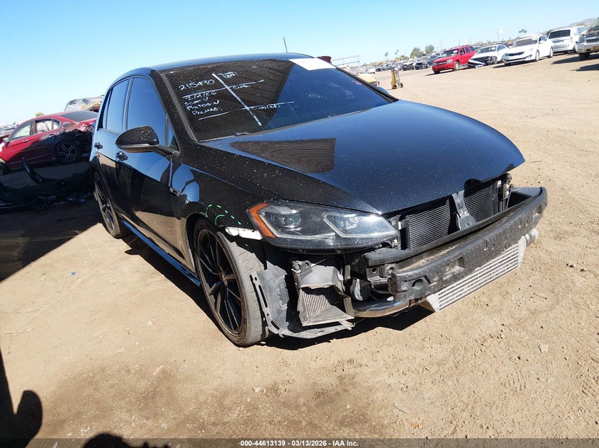 2018 Volkswagen Golf r VIN WVWWF7AU6JW185334 IAAI salvage auction — FRONT & REAR, Salvage Title, sold $6,100 on 2026-07-14 (photo 1)