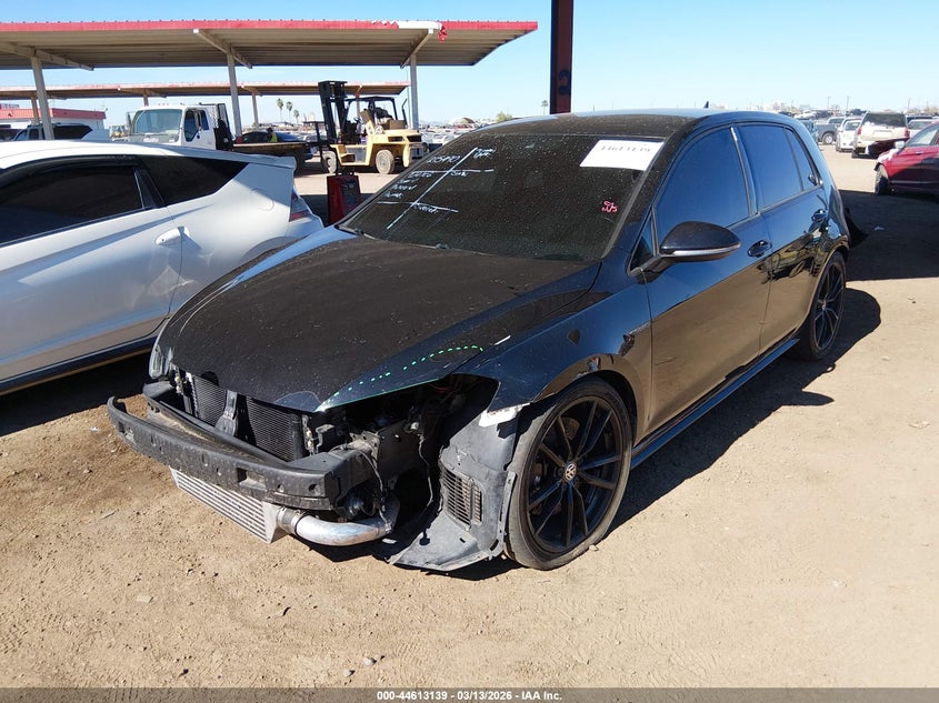 2018 Volkswagen Golf r VIN WVWWF7AU6JW185334 IAAI salvage auction — FRONT & REAR, Salvage Title, sold $6,100 on 2026-07-14 (photo 2)