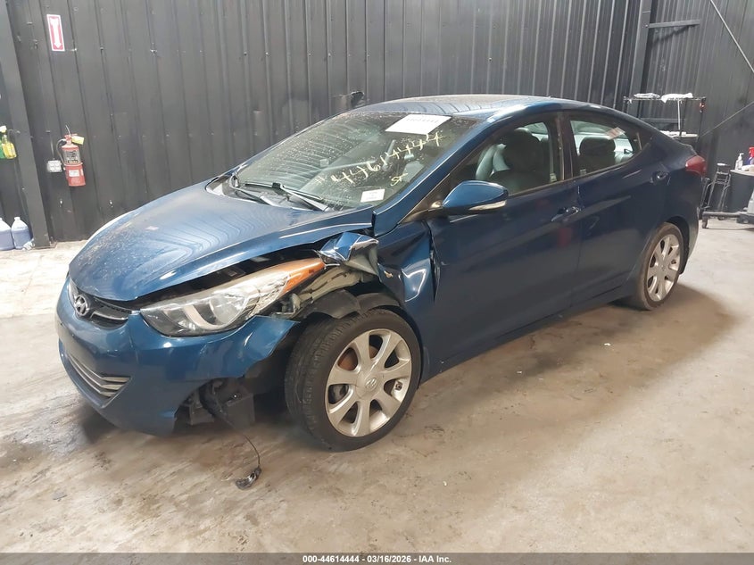 2013 Hyundai Elantra VIN KMHDH4AE8DU950046 IAAI salvage auction — LEFT SIDE, Salvage Title, sold $425 on 2026-07-07 (photo 2)