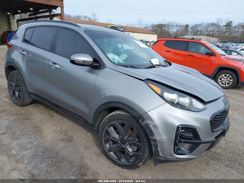 2022 Kia Sportage VIN KNDP6CACXN7988636 IAAI salvage auction — LEFT FRONT, Salvage (Pennsylvania), sold $3,300 on 2026-07-21 (photo 1)