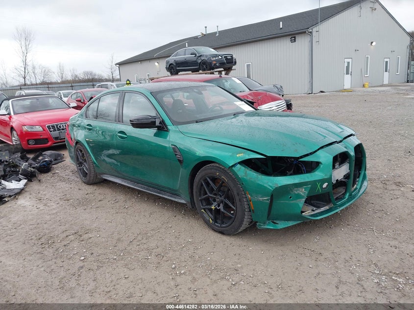 2025 BMW M3 VIN WBS13HJ0XSFT76657 IAAI salvage auction — FRONT END, Salvage Title, sold $26,250 on 2026-07-30 (photo 1)
