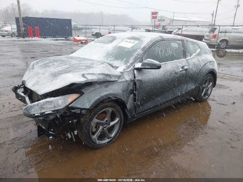 2019 Hyundai Veloster VIN KMHTG6AF4KU017941 IAAI salvage auction — FRONT END, Salvage Title, sold $550 on 2026-07-28 (photo 2)