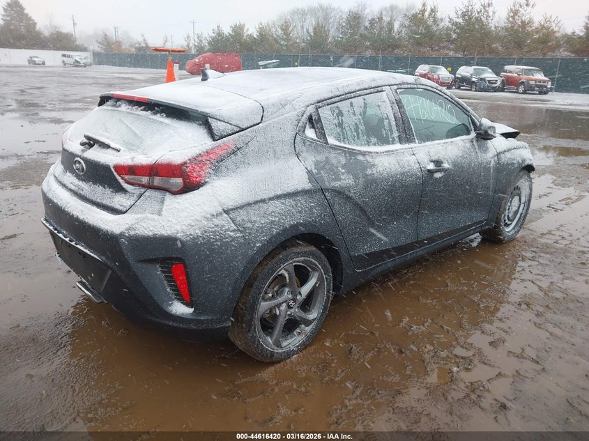 2019 Hyundai Veloster VIN KMHTG6AF4KU017941 IAAI salvage auction — FRONT END, Salvage Title, sold $550 on 2026-07-28 (photo 4)