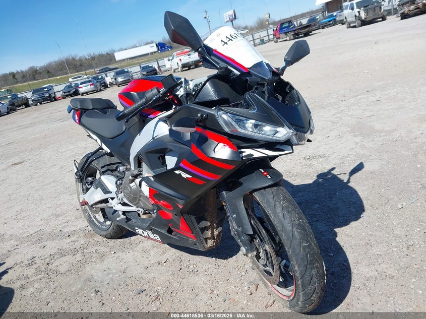 2025 Aprilia Rs VIN ZD4XEUA00S6002180 IAAI salvage auction — FRONT END, Original (Texas), sold $1,450 on 2026-07-22 (photo 1)