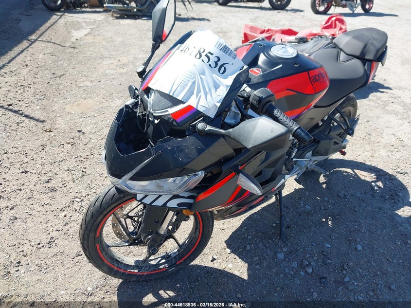 2025 Aprilia Rs VIN ZD4XEUA00S6002180 IAAI salvage auction — FRONT END, Original (Texas), sold $1,450 on 2026-07-22 (photo 2)