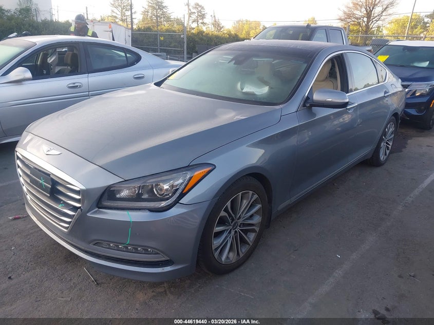 2016 Hyundai Genesis VIN KMHGN4JE2GU106465 IAAI salvage auction — FRONT & REAR, Salvage Title, sold $3,500 on 2026-07-13 (photo 2)