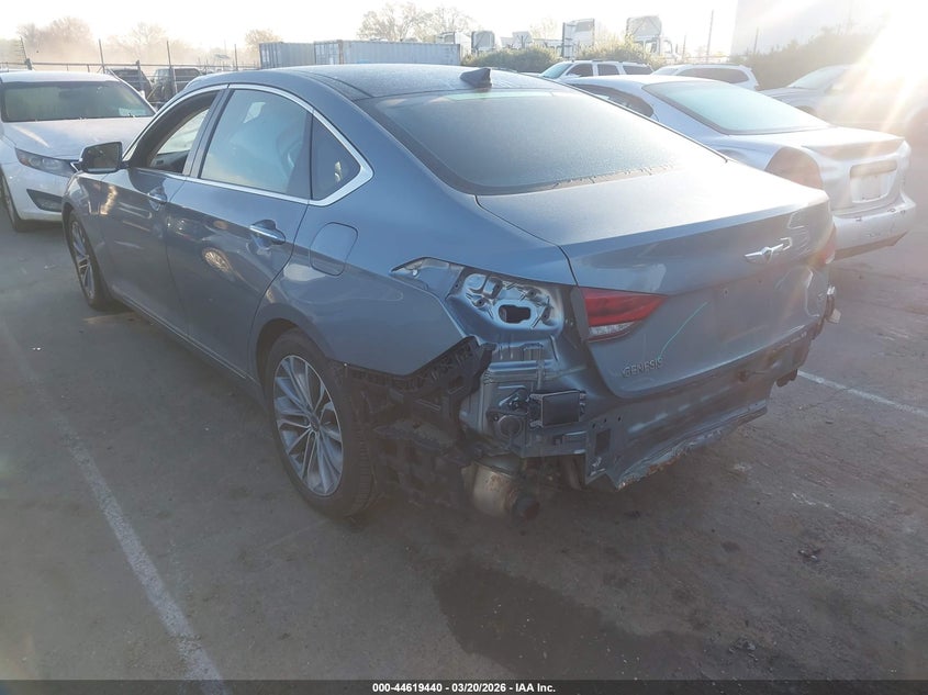 2016 Hyundai Genesis VIN KMHGN4JE2GU106465 IAAI salvage auction — FRONT & REAR, Salvage Title, sold $3,500 on 2026-07-13 (photo 3)