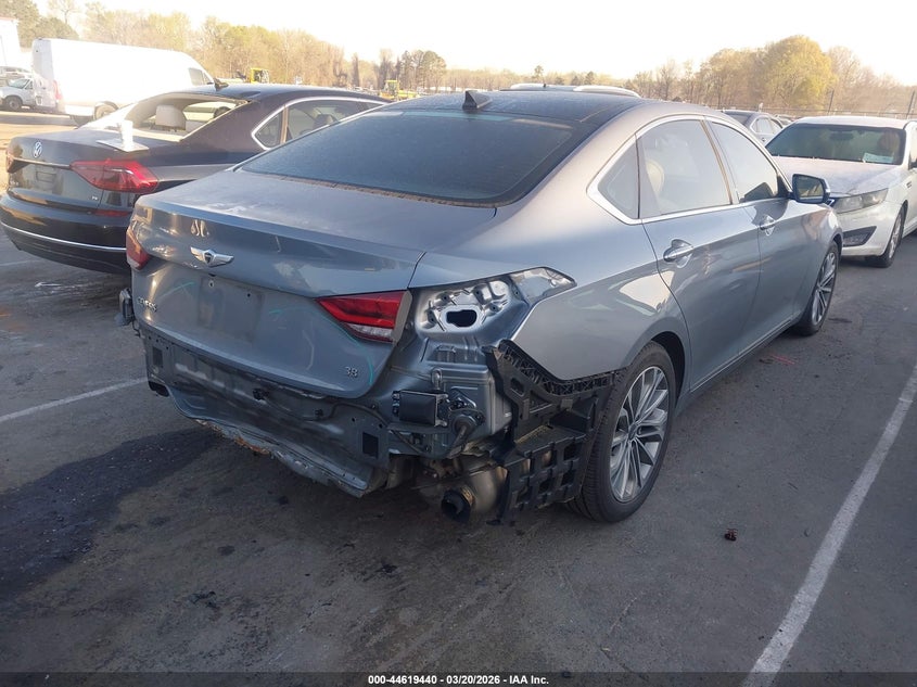 2016 Hyundai Genesis VIN KMHGN4JE2GU106465 IAAI salvage auction — FRONT & REAR, Salvage Title, sold $3,500 on 2026-07-13 (photo 4)