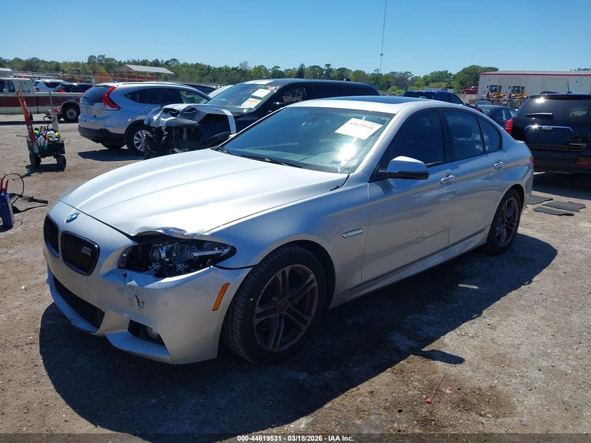 2015 BMW 5er VIN WBA5A5C56FD523190 IAAI salvage auction — LEFT FRONT, Salvage Title, sold $3,225 on 2026-07-16 (photo 2)